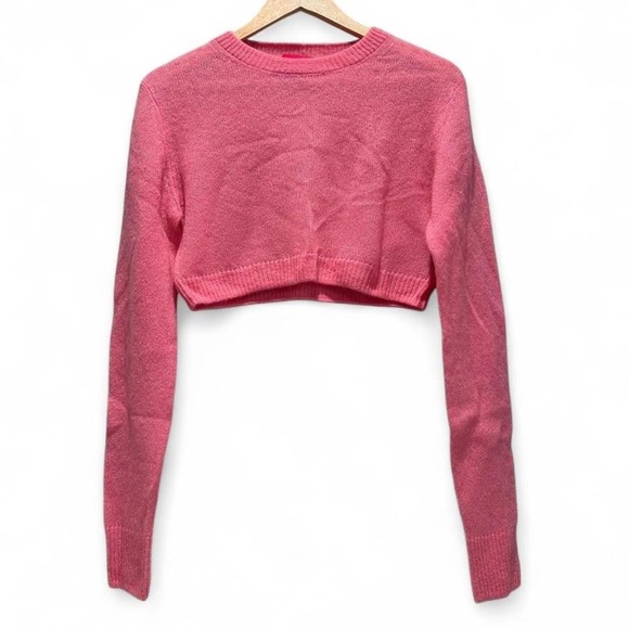 Cashmere in Love Pink Cropped Sweater Sz Small - Picture 1 of 5